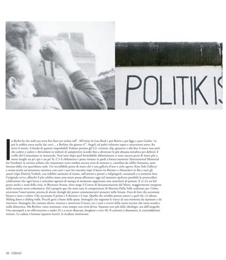 editorial,

BERLINER WALL,

for Urban Mag #78
